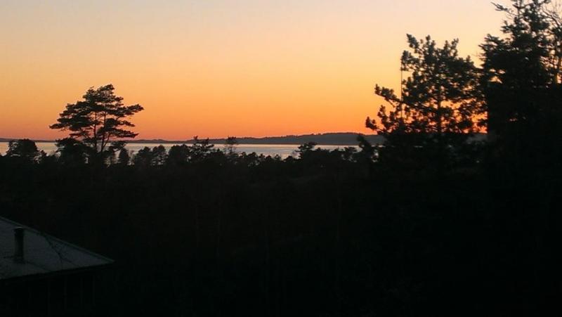 Solnedgang fra terrassen