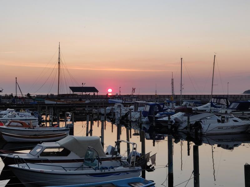 Solnedgang over Havns havn
