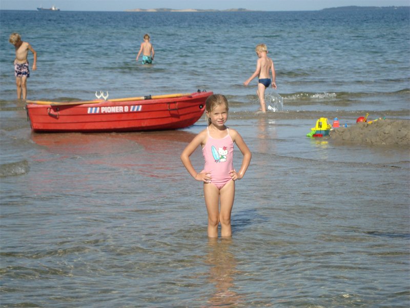 Sommerdag ved stranden