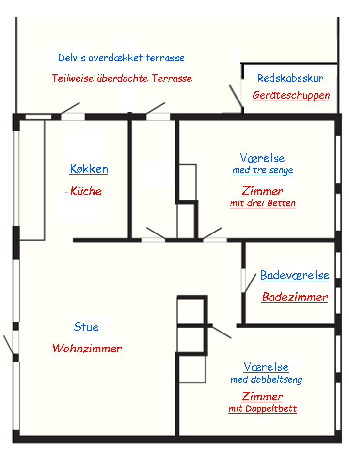 Grundplan feriebolig #53290 - ogs kaldet 