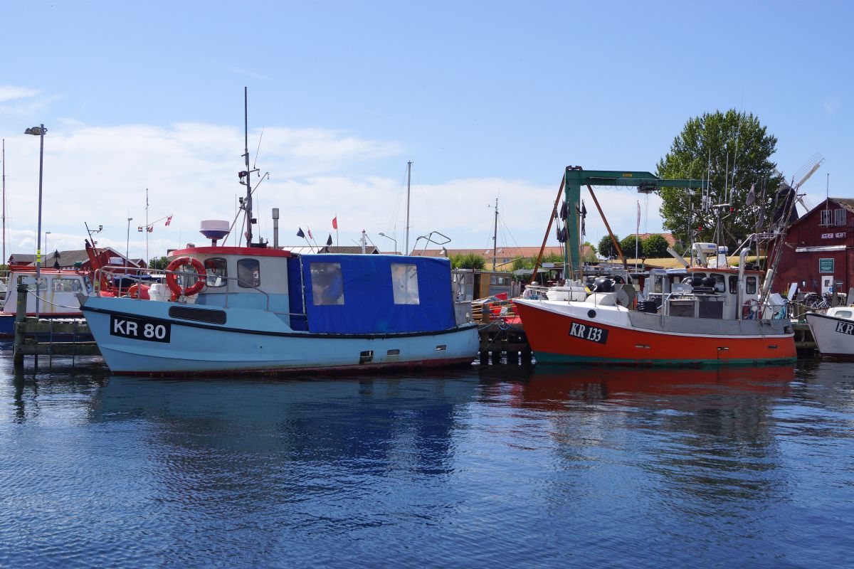 Bde i Agers havnBoats in Agers harborbote in Agers Hafen