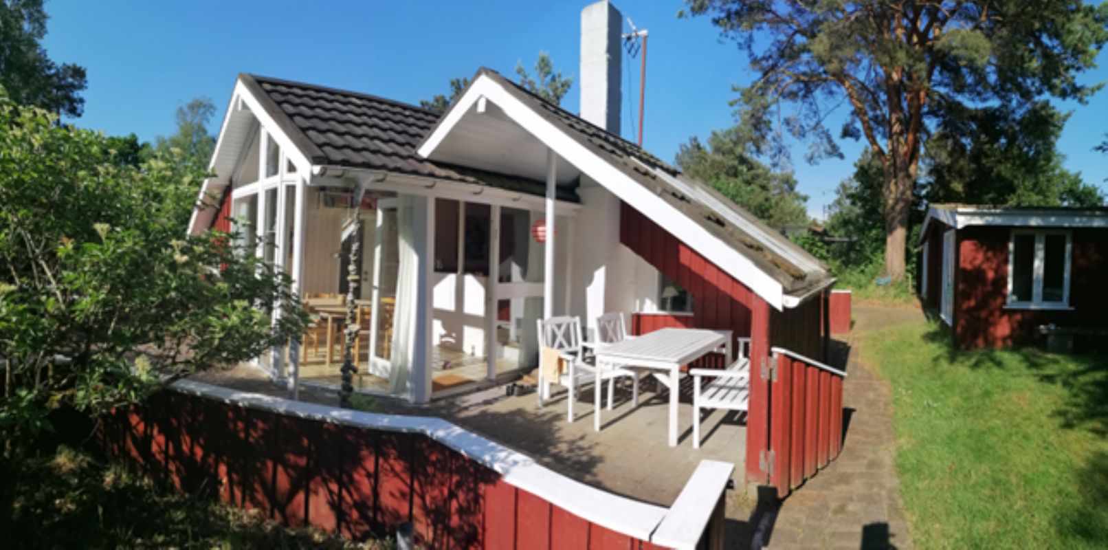 hus og dobbelt anneks