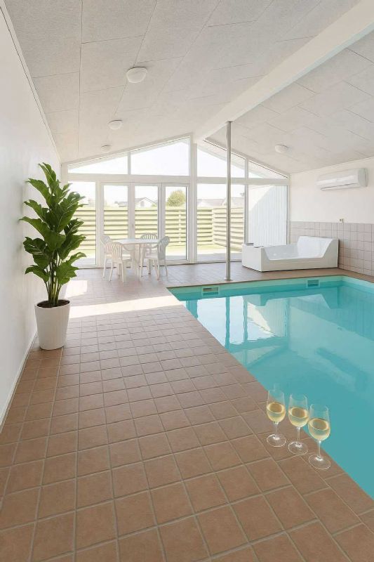 Sommerhus med pool , spa og sauna - Op til 15 personer. (KUN GUL OG BL� HUS)